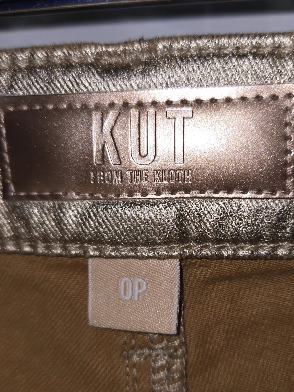 Kut from the Kloth Metallic Gold Straight-Leg Pants
